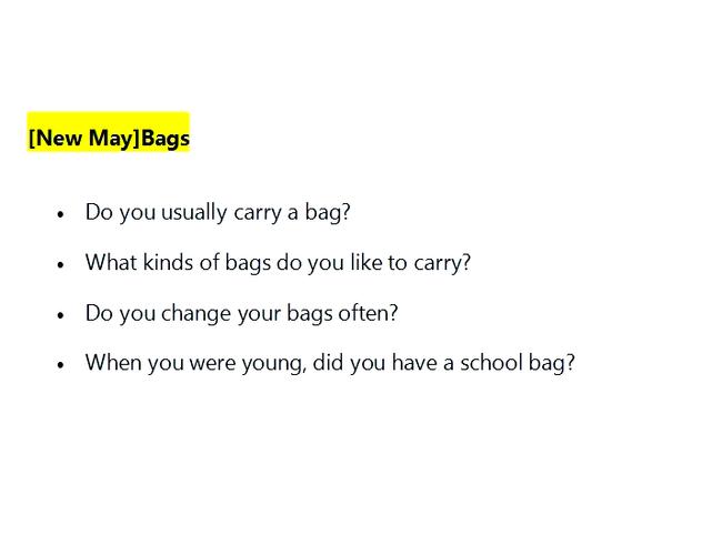 雅思口语part1问题