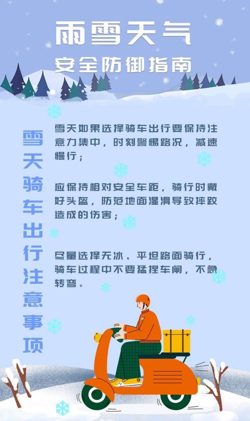 下雪安全教育图