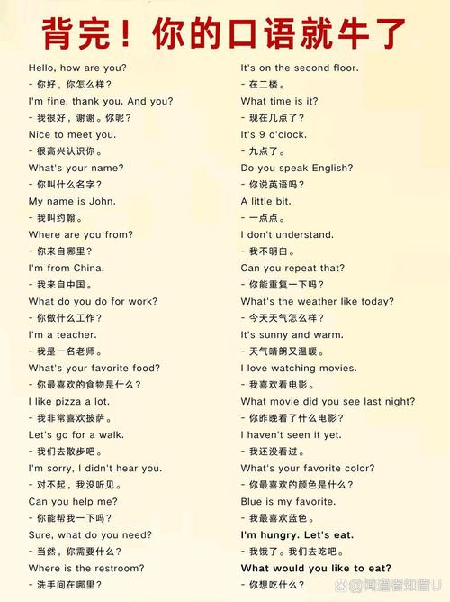 100句常用英语口语