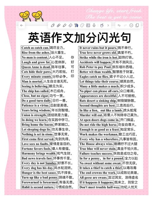 英文作文通用句