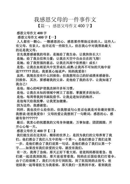 父母的作文范文