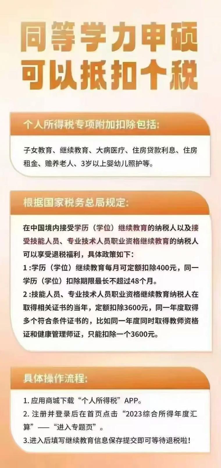 教育费用抵税的政策