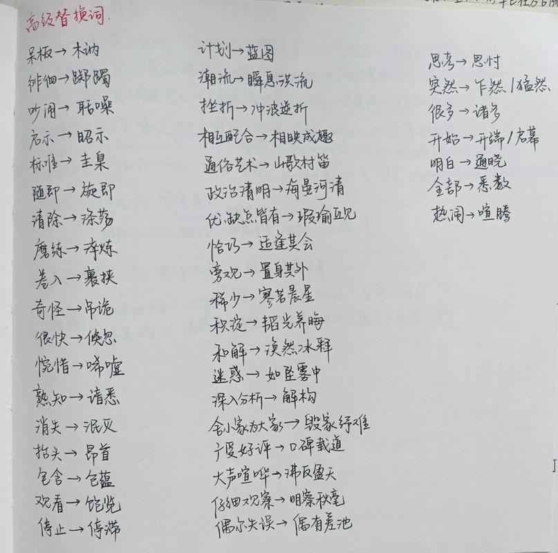 作文替换词，作文替换词高级语文