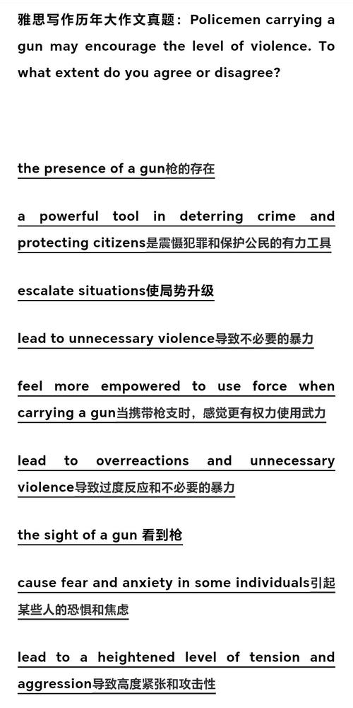 雅思作文 持枪