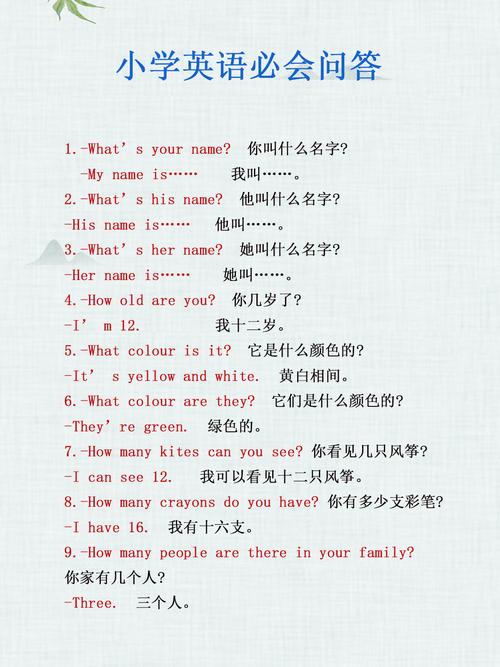 小学生英语口语100