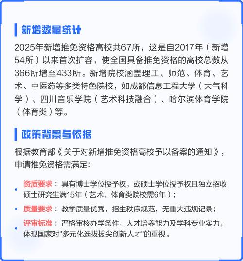 教育部2025推免政策
