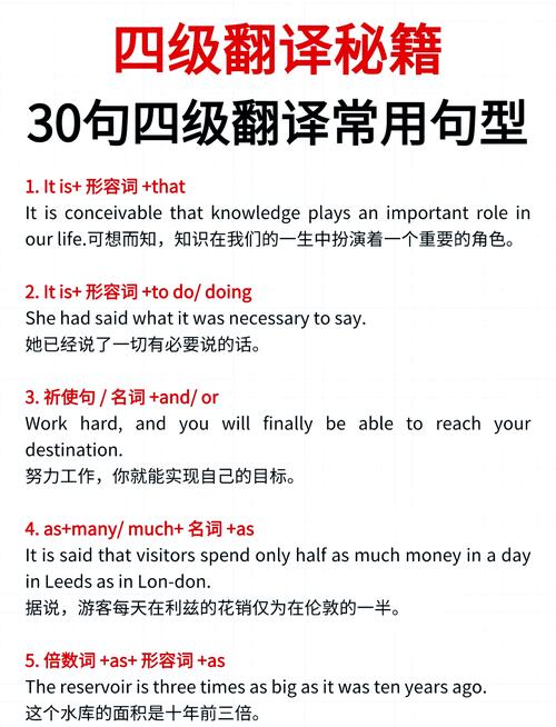 英语四级口语常用句型