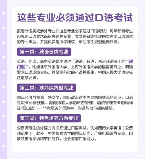英语专业口语考试要求