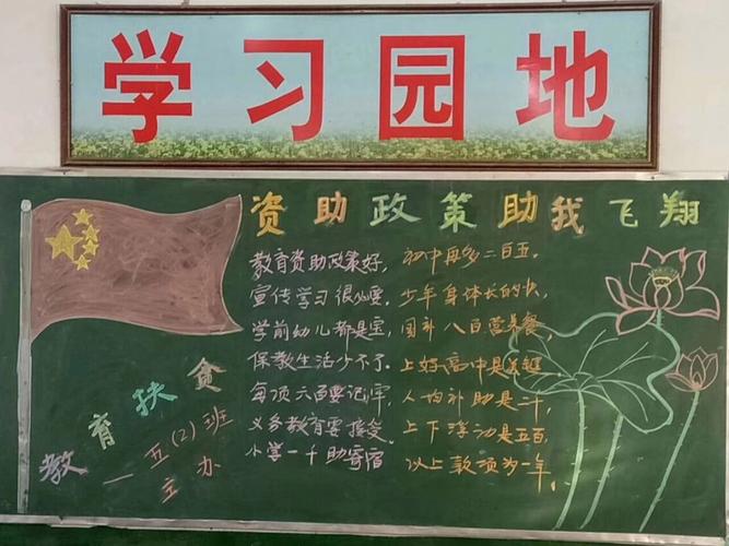 资助政策职业教育板报字