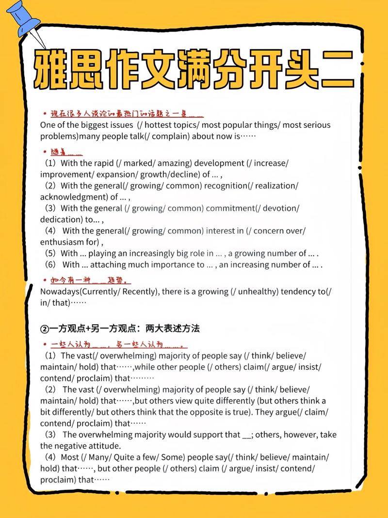 雅思作文段落开头