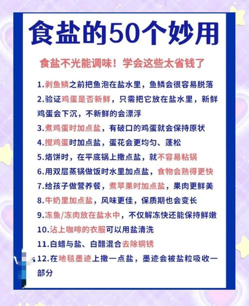 保健小常识盐的妙用